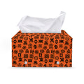 West African Adinkra Symbols Print Leather Tissue Box Cover