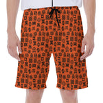 West African Adinkra Symbols Print Men's Beach Shorts