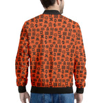 West African Adinkra Symbols Print Men's Bomber Jacket