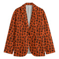 West African Adinkra Symbols Print Men's Cotton Blazer