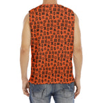 West African Adinkra Symbols Print Men's Fitness Tank Top