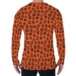 West African Adinkra Symbols Print Men's Long Sleeve T-Shirt