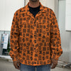 West African Adinkra Symbols Print Men's Shirt Jacket