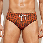 West African Adinkra Symbols Print Men's Swim Briefs