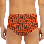 West African Adinkra Symbols Print Men's Triangle Swim Briefs