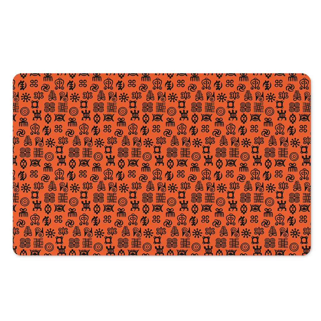 West African Adinkra Symbols Print Polyester Doormat