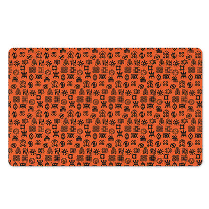 West African Adinkra Symbols Print Polyester Doormat