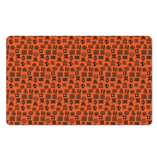 West African Adinkra Symbols Print Polyester Doormat