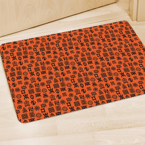 West African Adinkra Symbols Print Polyester Doormat