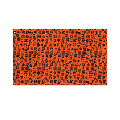 West African Adinkra Symbols Print Polyester Flag