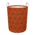 West African Adinkra Symbols Print Round Laundry Basket