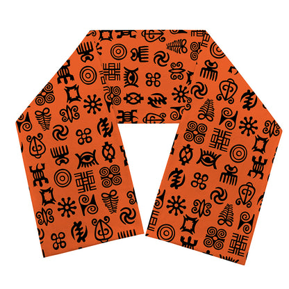 West African Adinkra Symbols Print Scarf