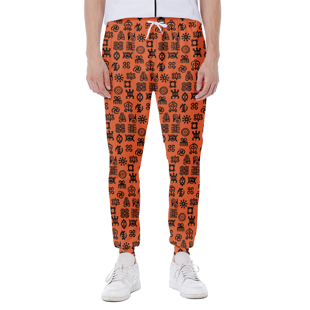West African Adinkra Symbols Print Scuba Joggers