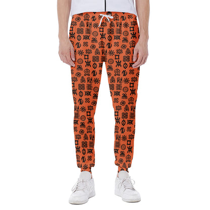 West African Adinkra Symbols Print Scuba Joggers