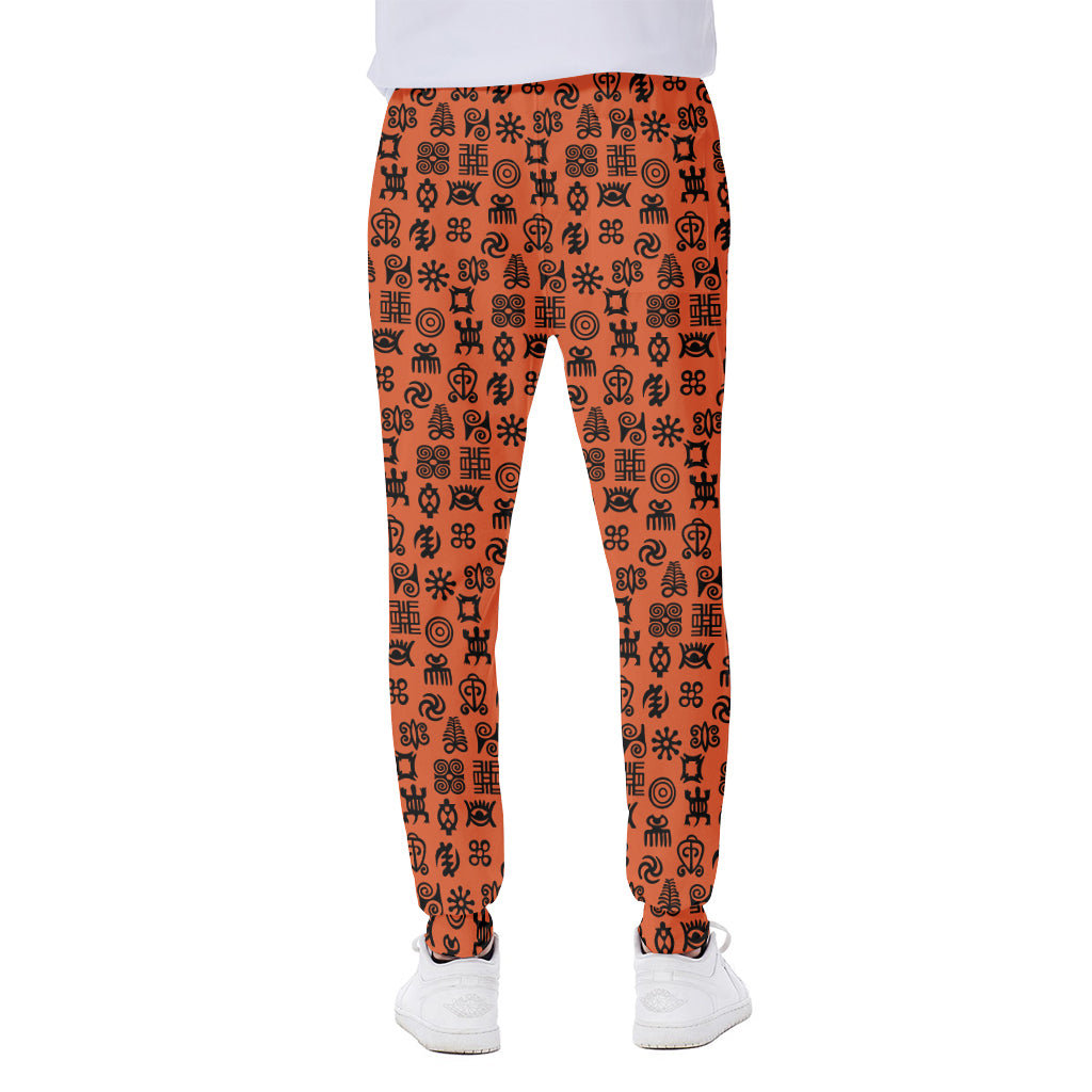 West African Adinkra Symbols Print Scuba Joggers
