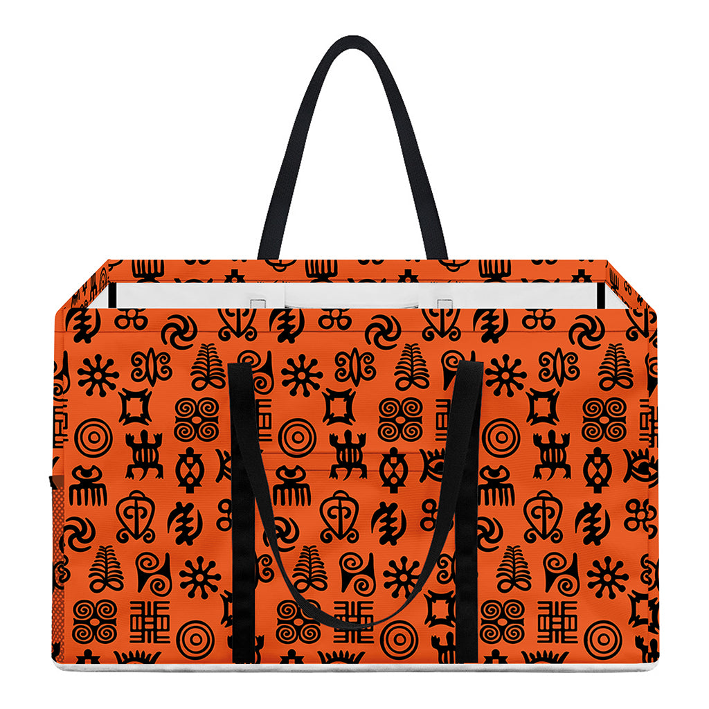 West African Adinkra Symbols Print Utility Tote Bag