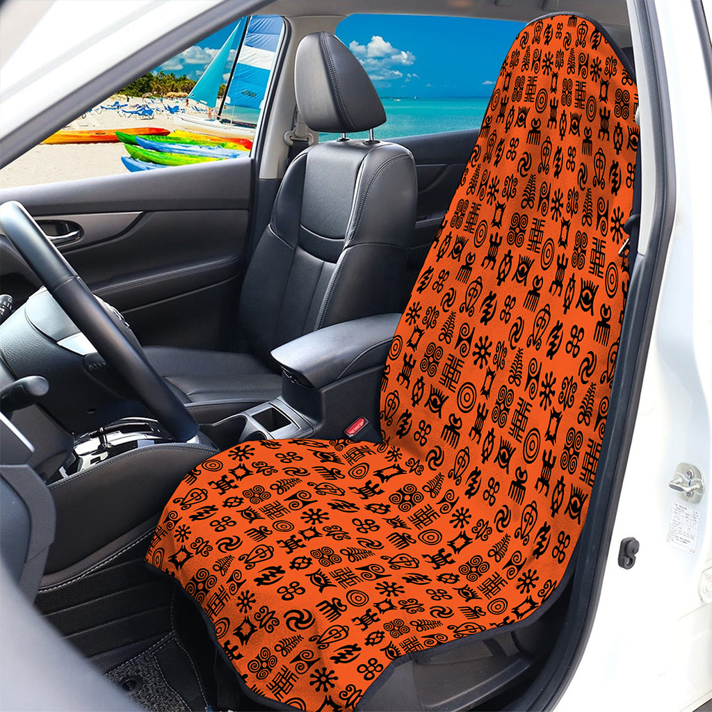 West African Adinkra Symbols Print Waterproof Car Seat Cover