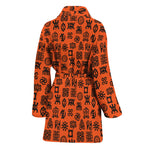 West African Adinkra Symbols Print Women's Bathrobe