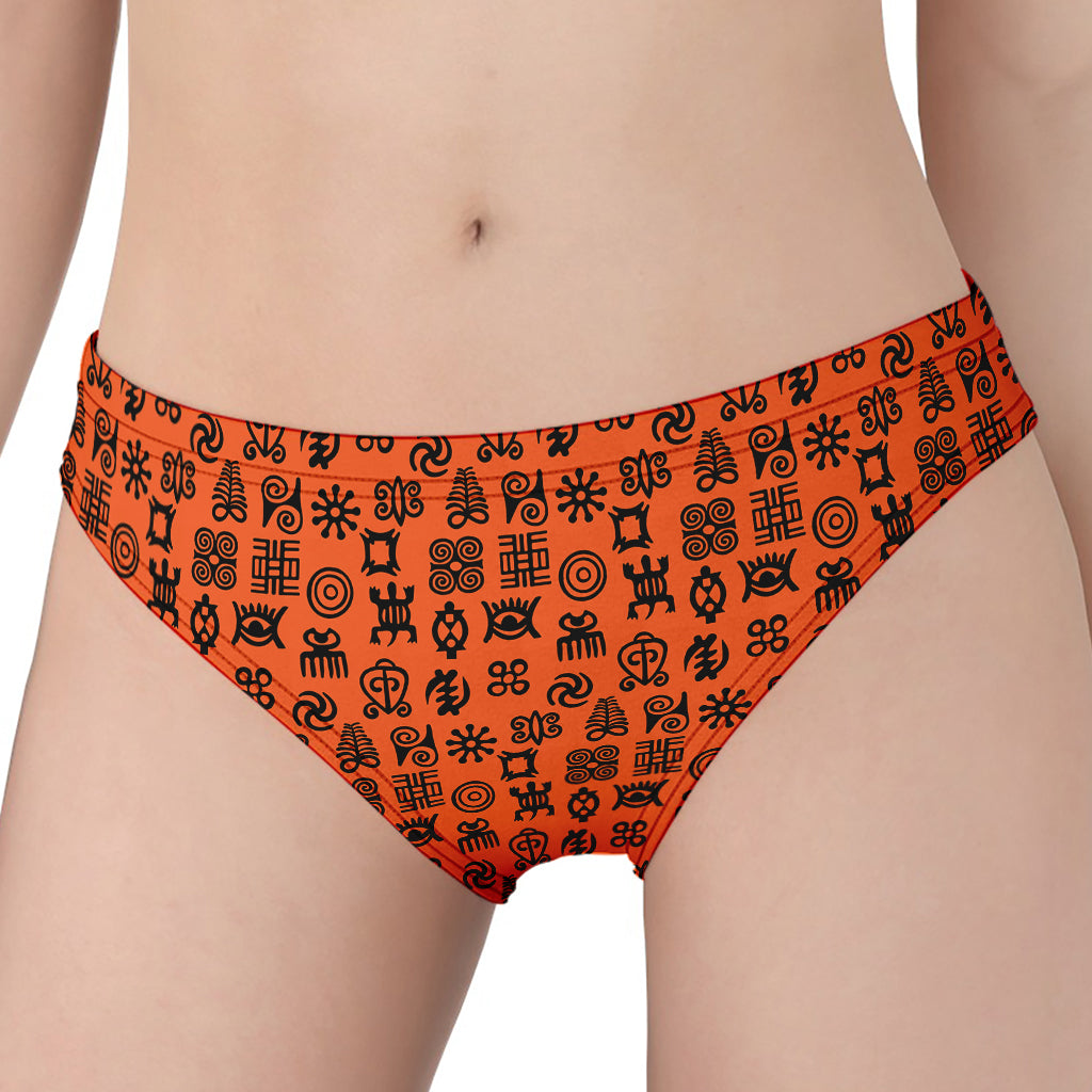 West African Adinkra Symbols Print Women's Panties