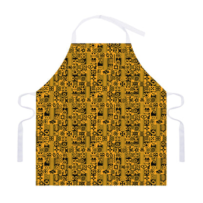 West African Adinkra Tribe Symbols Adjustable Apron