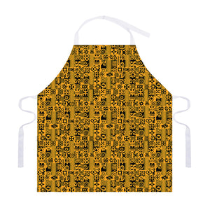 West African Adinkra Tribe Symbols Adjustable Apron