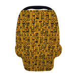 West African Adinkra Tribe Symbols Baby Seat Cover