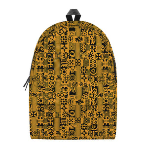 West African Adinkra Tribe Symbols Backpack