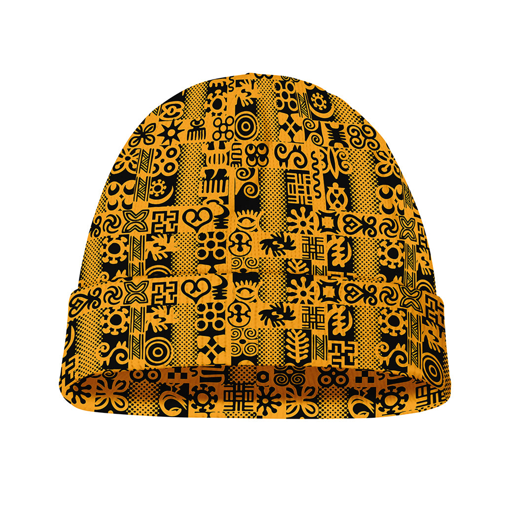 West African Adinkra Tribe Symbols Beanie