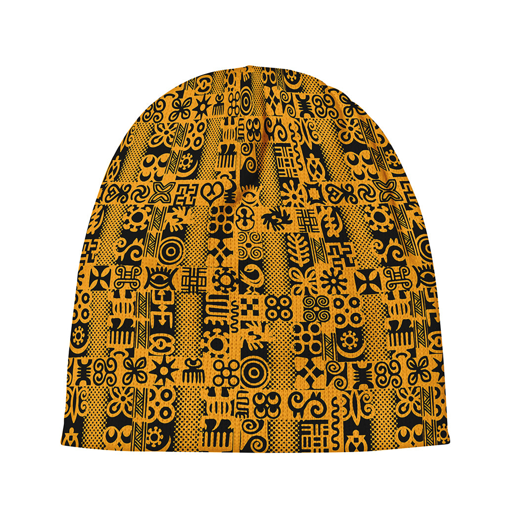 West African Adinkra Tribe Symbols Beanie