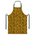 West African Adinkra Tribe Symbols Bib Apron With Pocket