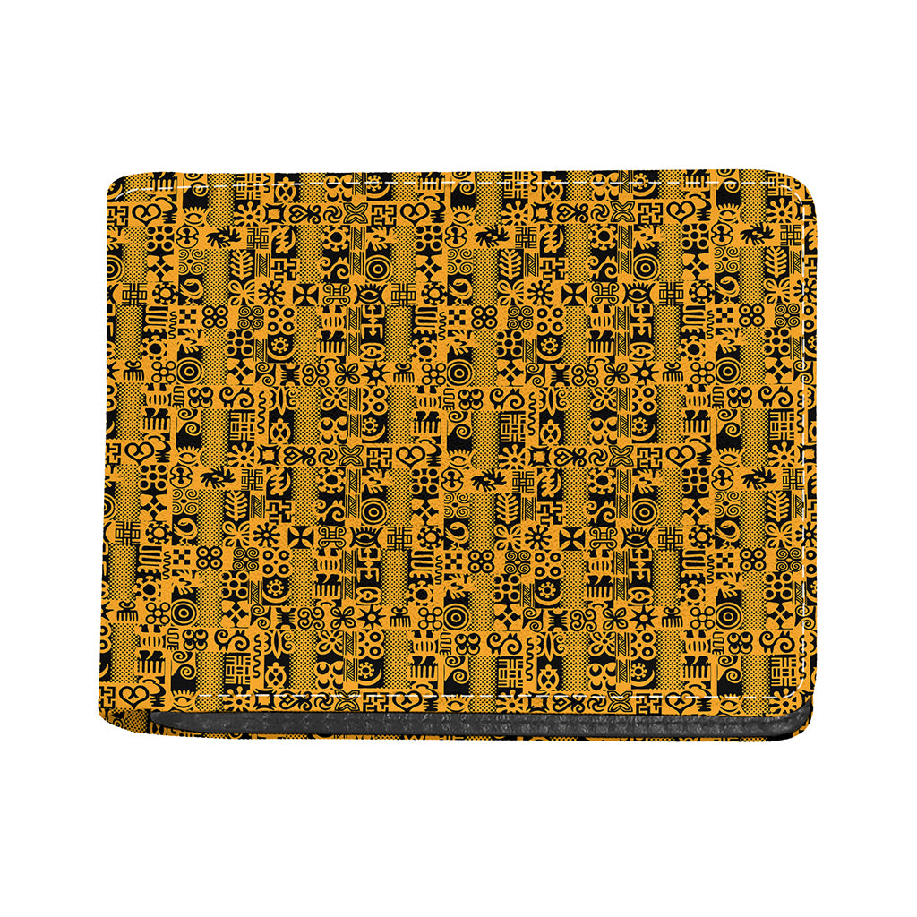 West African Adinkra Tribe Symbols Bifold Wallet