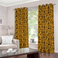 West African Adinkra Tribe Symbols Dimout Grommet Curtains