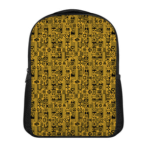 West African Adinkra Tribe Symbols Casual Backpack