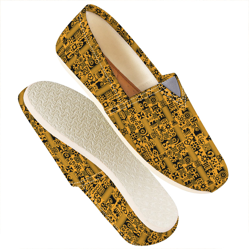 West African Adinkra Tribe Symbols Casual Shoes
