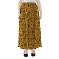 West African Adinkra Tribe Symbols Chiffon Maxi Skirt