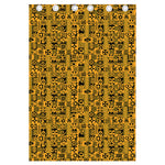 West African Adinkra Tribe Symbols Curtain