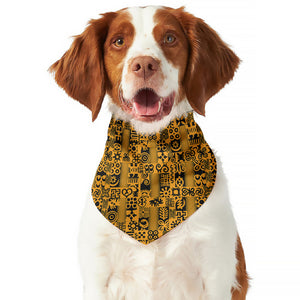 West African Adinkra Tribe Symbols Dog Bandana