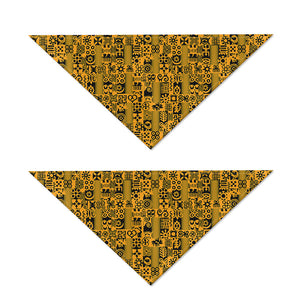 West African Adinkra Tribe Symbols Dog Bandana