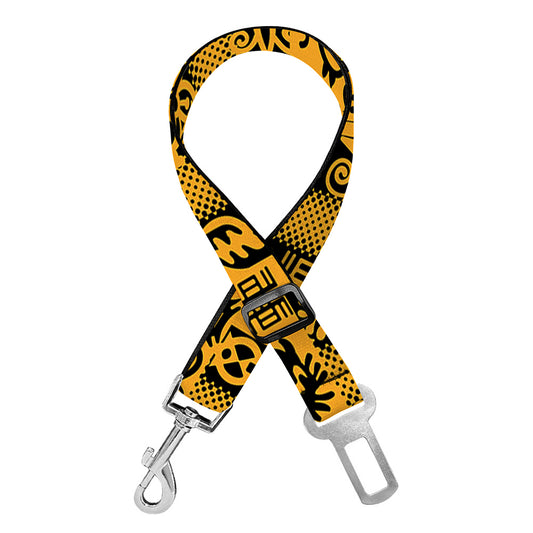 West African Adinkra Tribe Symbols Dog Seat Belt