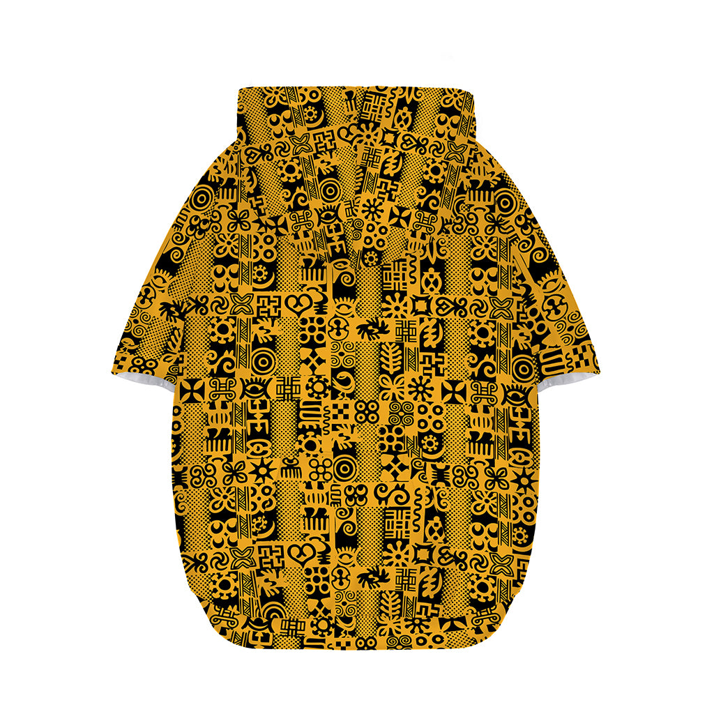 West African Adinkra Tribe Symbols Dog Zip Up Hoodie