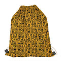 West African Adinkra Tribe Symbols Drawstring Bag
