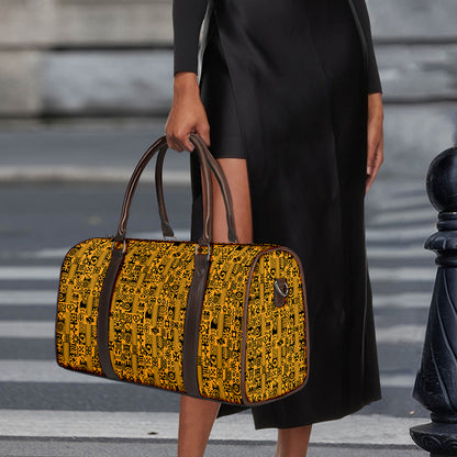West African Adinkra Tribe Symbols Duffle Bag