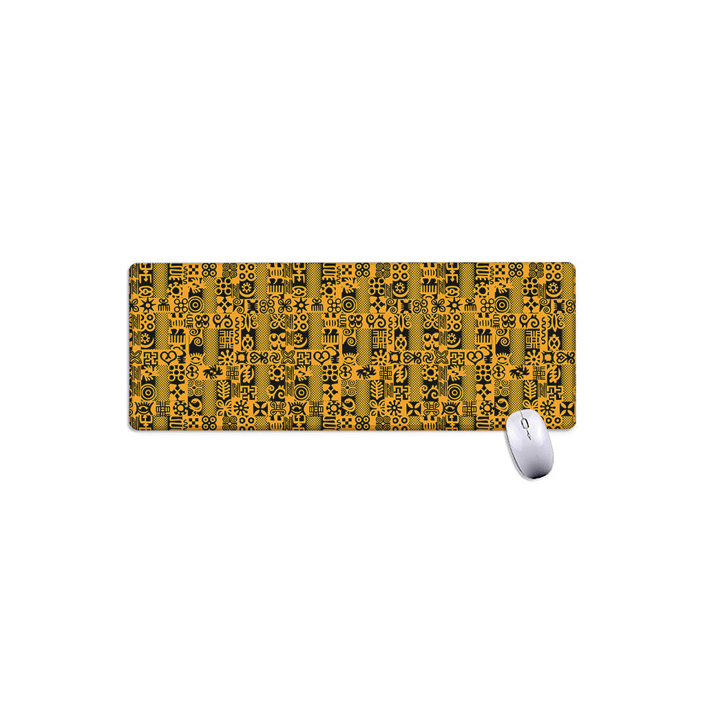 West African Adinkra Tribe Symbols Extended Mouse Pad