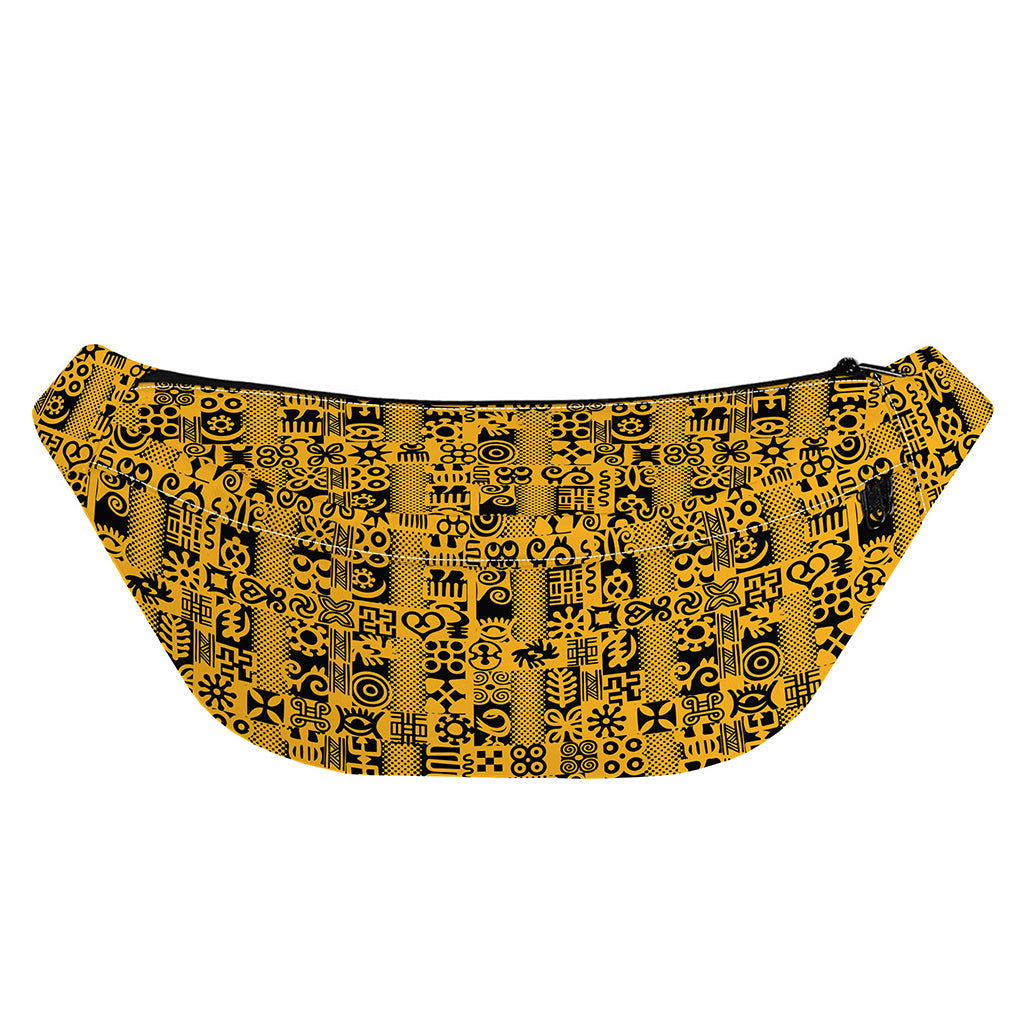 West African Adinkra Tribe Symbols Fanny Pack