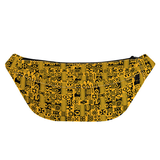 West African Adinkra Tribe Symbols Fanny Pack
