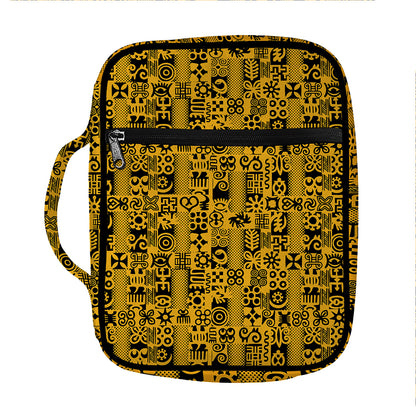 West African Adinkra Tribe Symbols Front Pocket Bible Bag