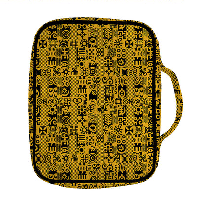 West African Adinkra Tribe Symbols Front Pocket Bible Bag