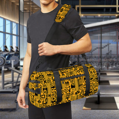 West African Adinkra Tribe Symbols Gym Bag