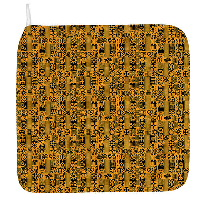 West African Adinkra Tribe Symbols Hand Towel