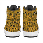 West African Adinkra Tribe Symbols High Top Leather Sneakers